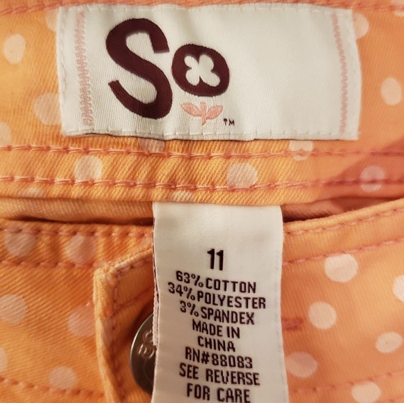 SO BRAND ANKLE LENGTH SKINNY LEG CORAL JEANS - Picture 3 of 5